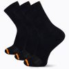 Merrell confezione da 3 calzini sportivi imbottiti in cotone (jsf26607-011) 68J6213 - Merrell Italia nero unisex accessori