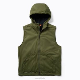 Merrell gilet con cappuccio Whisper (jms26863-326) 68J6596 - Merrell Italia oliva polverosa uomini vestiti