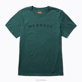 Merrell maglietta a maniche corte con marchio (jms26332-325) 68J6585 - Merrell Italia muschio marino uomini vestiti