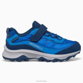 Merrell moab speed low a/c impermeabile (mk265979) 68J61363 - Merrell Italia blu bambini scarpe