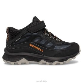 Merrell moab speed mid climatizzatore impermeabile (mk265951) 68J61385 - Merrell Italia nero bambini scarpe