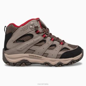 Merrell stivale impermeabile moab 3 mid (mk265701) 68J61430 - Merrell Italia masso/rosso bambini scarpe