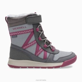 Merrell stivale impermeabile snow crush 2.0 (mk163129k) 68J61506 - Merrell Italia grigio/bacca bambini scarpe